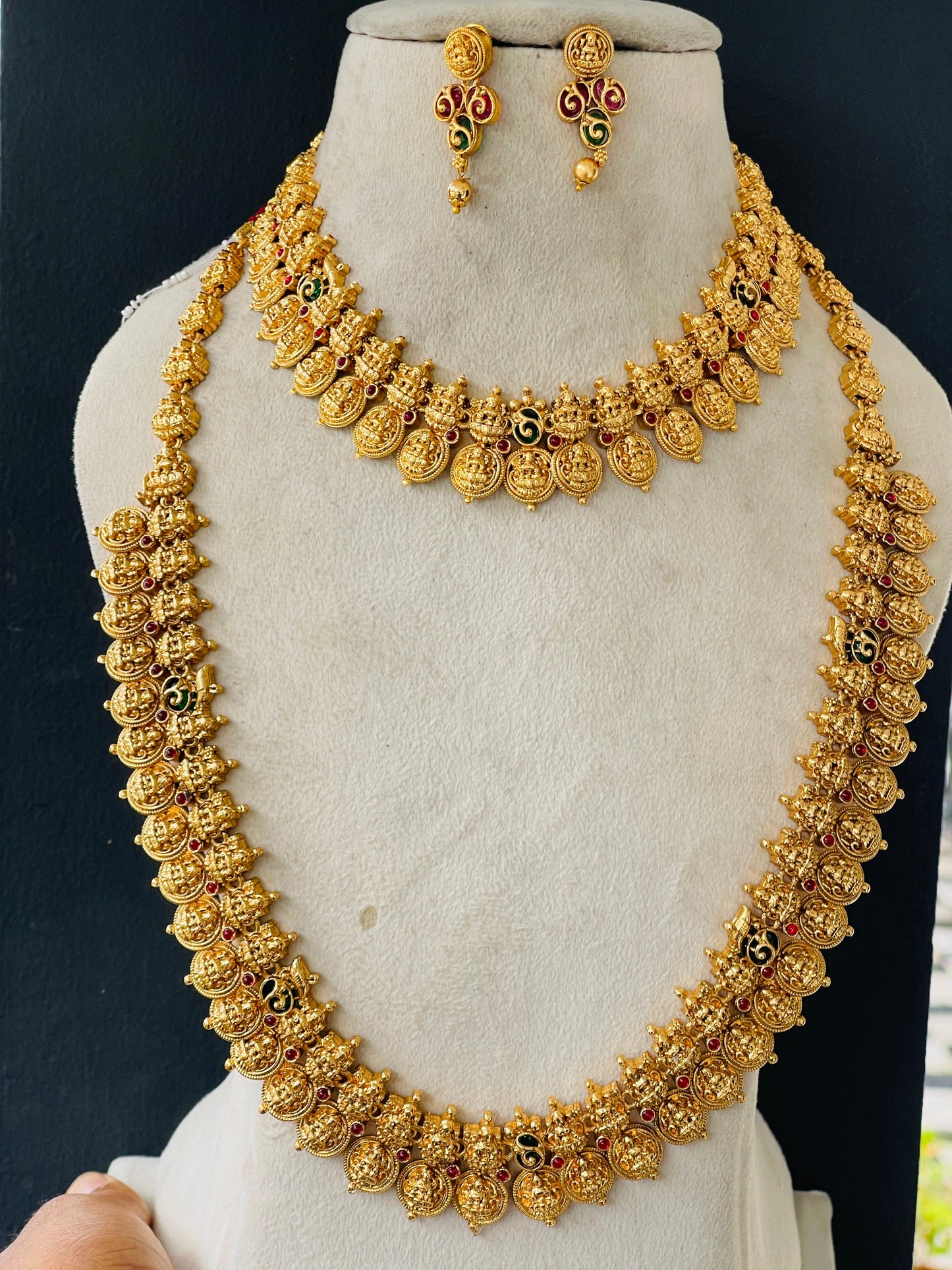 Multi Stone Goddess Coin Bridal Set