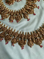 Antique Lakshmi Pink Beads Classic Antique Haram set