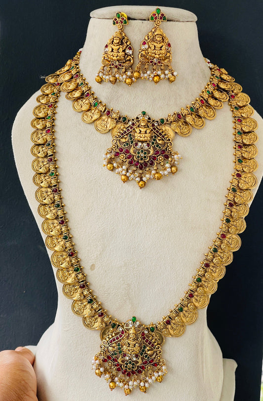 Multi Stone Goddess Coin Bridal Set